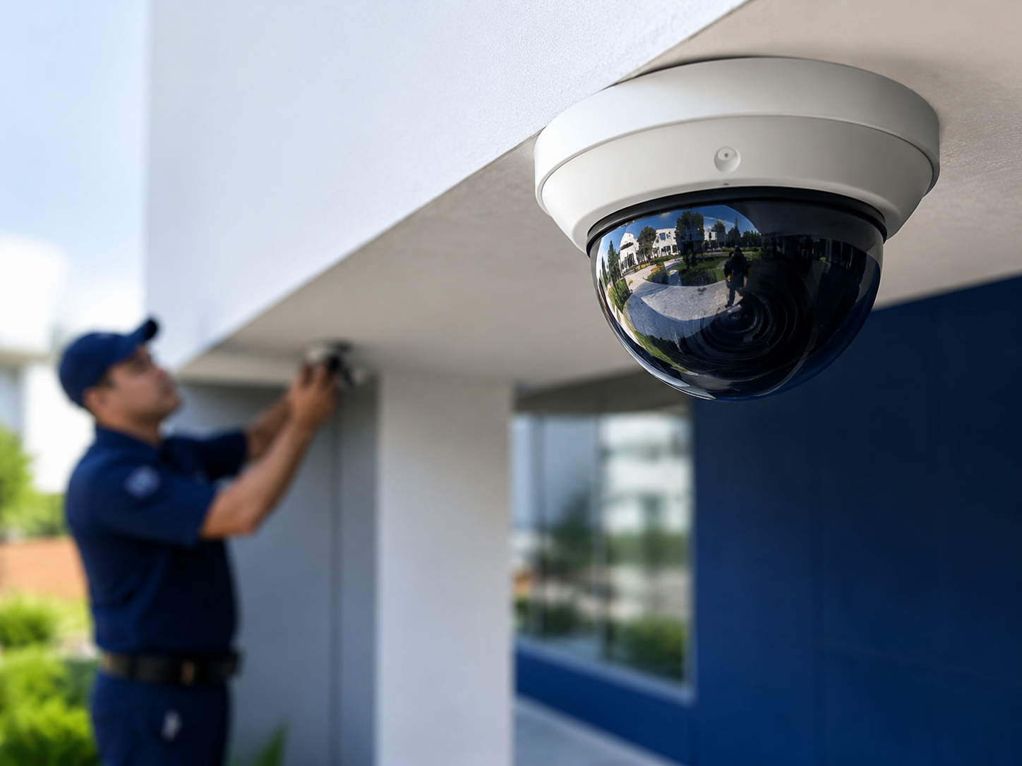 Sistema moderno de segurança eletrônica instalado pela Hawk